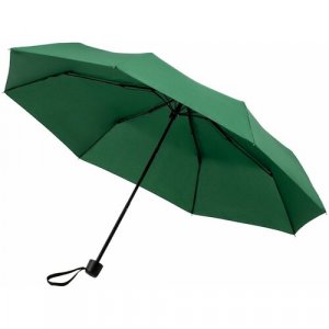 Мини-зонт , механика, 3 сложения, купол 98 см, 8 спиц, зеленый Doppler. Цвет: зеленый