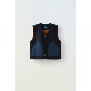 Жилет для мальчиков Zara, размер 11-12 лет (152 cm), голубой ZARA. Цвет: голубой