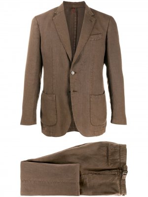 Delloglio костюм-двойка с однобортным пиджаком Dell'oglio. Цвет: коричневый