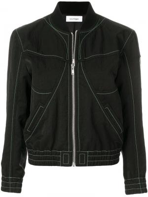 Куртка-бомбер с контрастной строчкой Courrèges. Цвет: черный