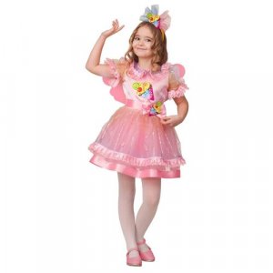 Карнавальный светящийся костюм Пироженка-мороженка, рост 134 см 21-19-134-68 Батик. Цвет: розовый