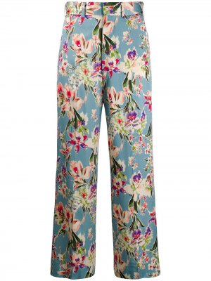 Расклешенные брюки с цветочным принтом Junya Watanabe