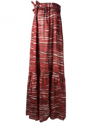 Платье Wizz без бретелек Humanoid. Цвет: красный