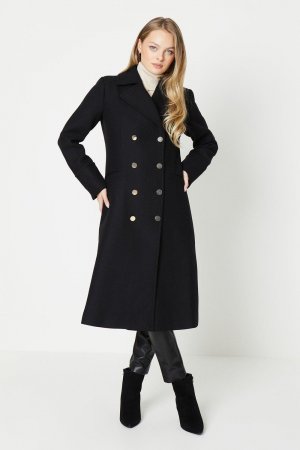 Пальто премиум-класса из итальянской шерсти смесовой , черный Oasis