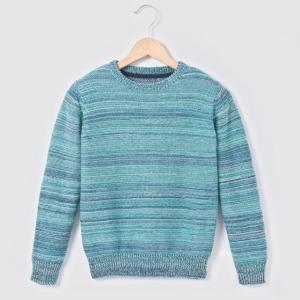 Пуловер из трикотажа мулине, 3-12 лет abcd'R. Цвет: коралловый меланж