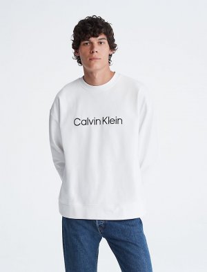 Свитшот Relaxed Fit Standard Logo Crewneck, белый Calvin Klein. Цвет: белый