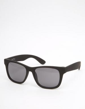 Квадратные солнцезащитные очки матового черного цвета Black Phoenix. Цвет: черный