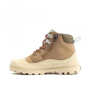 Детские ботинки Pampa High Cuff Hiker Waterproof Palladium. Цвет: коричневый