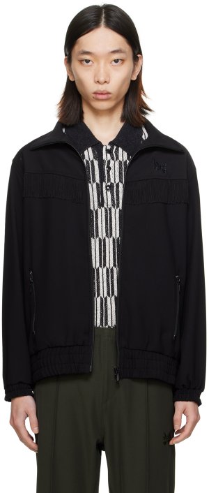 Черная спортивная куртка с бахромой , цвет Black Needles