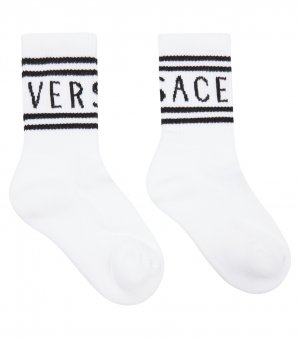 Носки из смесового хлопка с логотипом , белый Versace