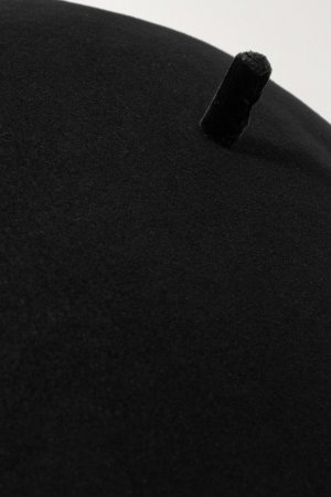 GIGI BURRIS + NET SUSTAIN Берет из шерсти и фетра Finn с бархатной отделкой, черный
