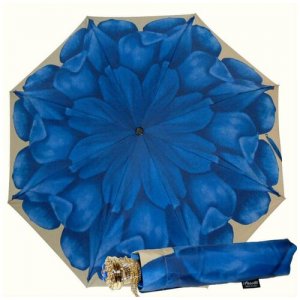 Зонт складной Pasotti 21065-13- B54 Blue Dahlia (Зонты) ( Италия). Цвет: синий