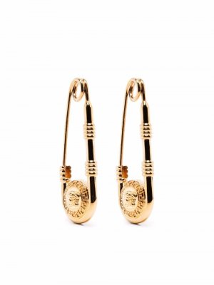 Safety pin-detail earrings Versace. Цвет: золотистый