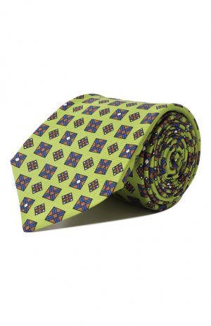 Шелковый галстук Kiton. Цвет: зелёный