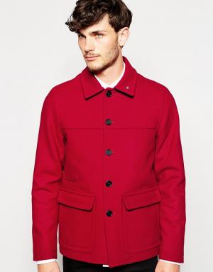 Шерстяное пальто Made in London Peter Werth. Цвет: красный