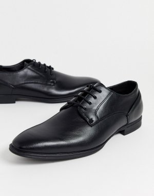 Черные туфли дерби из искусственной кожи -Черный New Look