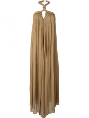 Платье с петлей-халтер Jay Ahr. Цвет: телесный