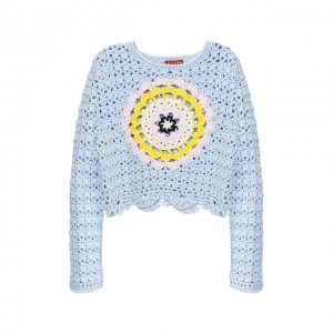 Хлопковый свитер Altuzarra. Цвет: голубой