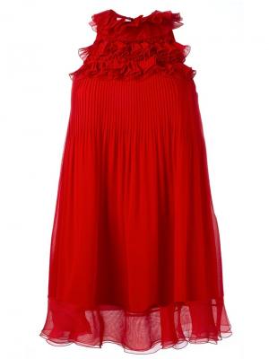 Короткое платье без рукавов Giamba. Цвет: красный