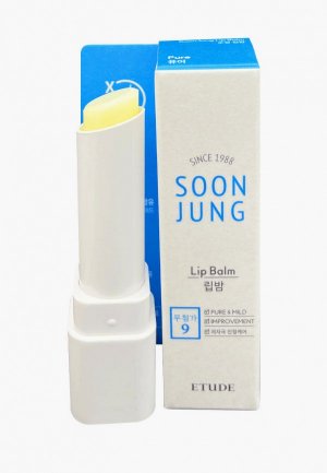 Бальзам для губ Etude SoonJung Lip Balm бесцветный увлажняющий, 3 г. Цвет: прозрачный