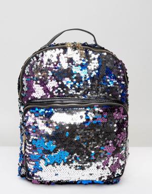 Рюкзак с пайетками 7X. Цвет: фиолетовый