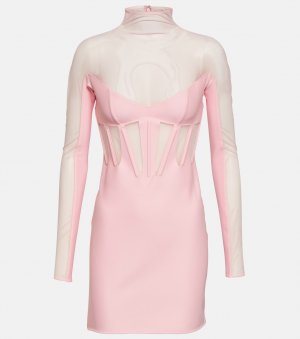 Корсетное мини-платье MUGLER, розовый Mugler