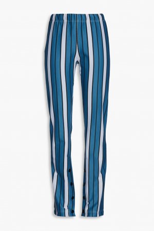 Полосатые брюки-понте прямого кроя , цвет Slate blue Marni