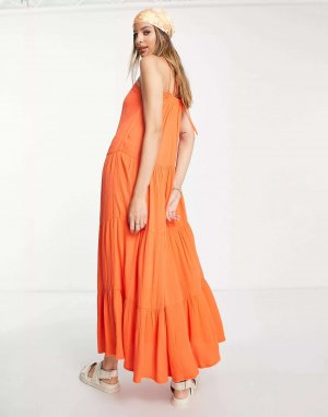 Пляжное платье макси Tall ярко-оранжевого цвета Influence