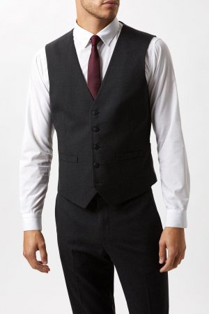 Темно-серый костюмный жилет приталенного кроя Essential , серый Burton
