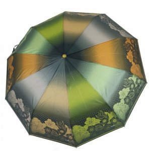 Мини-зонт , зеленый Три слона. Цвет: зеленый