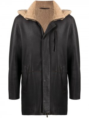 Куртка с овчиной Liska. Цвет: коричневый