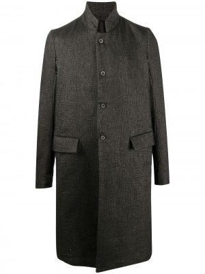 Однобортное пальто с высоким воротником Poème Bohémien. Цвет: черный
