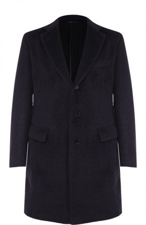Однобортное шерстяное пальто Brioni. Цвет: синий