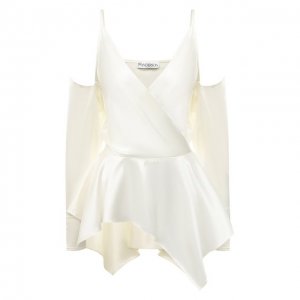 Блузка из вискозы JW Anderson. Цвет: кремовый