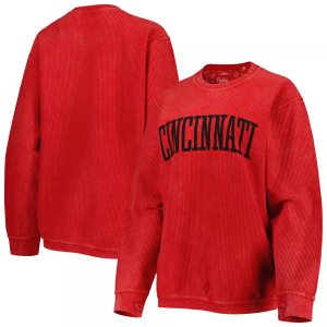 Женский свитшот Pressbox Red Cincinnati Bearcats с удобным шнурком в винтажном стиле, базовый пуловер аркой Unbranded