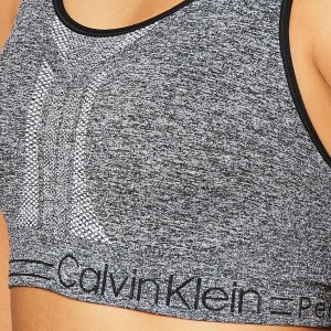Женский спортивный бюстгальтер премиум-класса с влагоотведением и средней ударопрочностью , цвет Heather Grey Black Calvin Klein