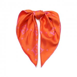Шелковый платок Escada. Цвет: оранжевый