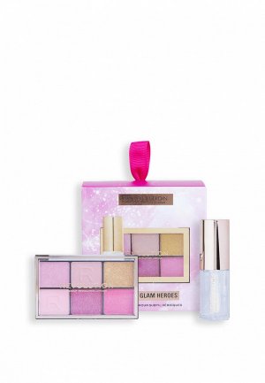 Набор косметики Revolution Mini Soft Glam Heroes Gift Set. Цвет: розовый