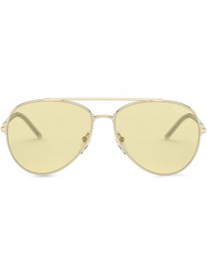 Солнцезащитные очки-авиаторы Prada Eyewear. Цвет: золотистый