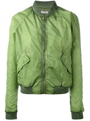 Классическая куртка-бомбер Tomas Maier. Цвет: зеленый