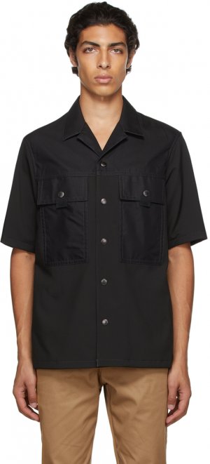Черная нейлоновая рубашка с коротким рукавом Burberry