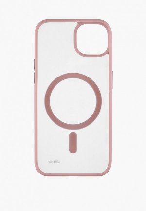 Чехол для iPhone uBear 15 Plus  Cloud Mag Case, MagSafe совместимый, усиленный, силк-тач. Цвет: розовый