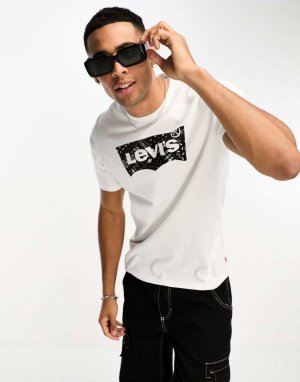 Белая футболка Levi's с банданой и принтом крылья летучей мыши Levi's