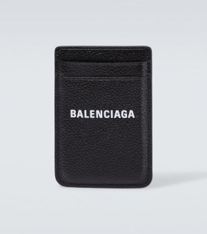 Кожаный визитница для телефона cash , черный Balenciaga
