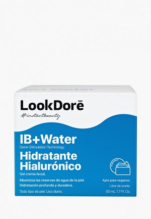 Гель для лица LookDore интенсивного увлажнения IB+ WATER MOISTURISING HYALURONIC CREAM, 50 мл. Цвет: прозрачный