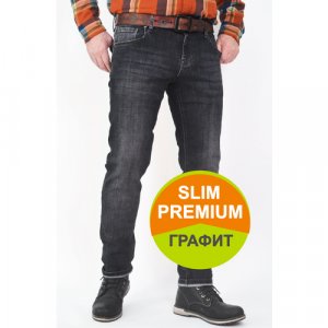 Джинсы зауженные  Premium Jeans slim fit, размер 33/34, серый Whitney. Цвет: серый