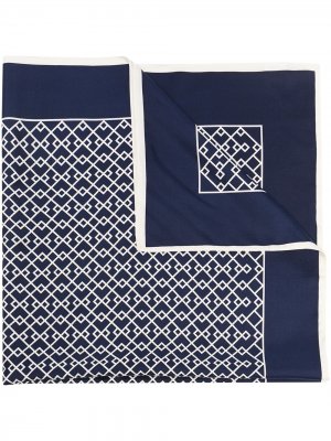 Шелковый шарф No. 13 lescarf. Цвет: синий