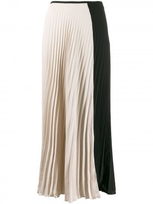 Двухцветная плиссированная юбка Avalon Noon By Noor. Цвет: черный