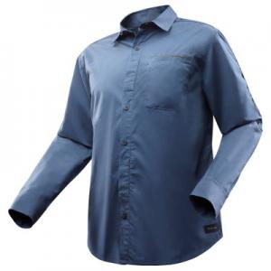 Мужская Модульная Рубашка С Длинными Рукавами Travel 500 Синяя FORCLAZ