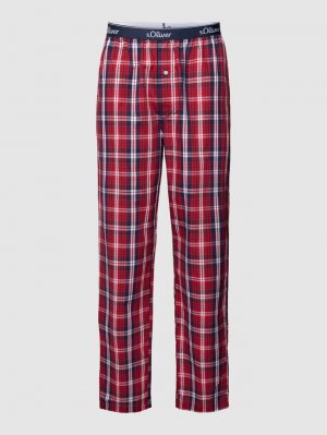 Пижамные брюки с эластичным поясом логотипом , красный s.Oliver